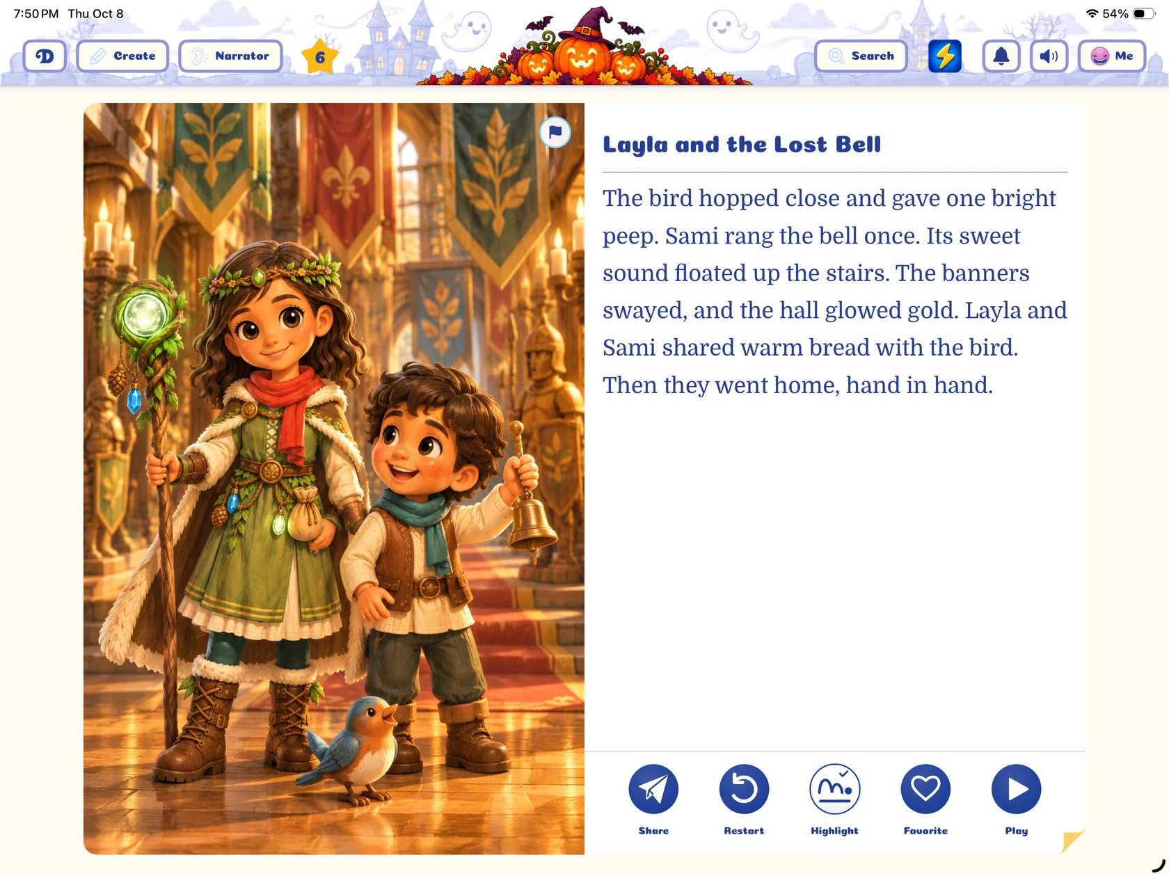 Read Layla and the Lost Bell together on iPad.