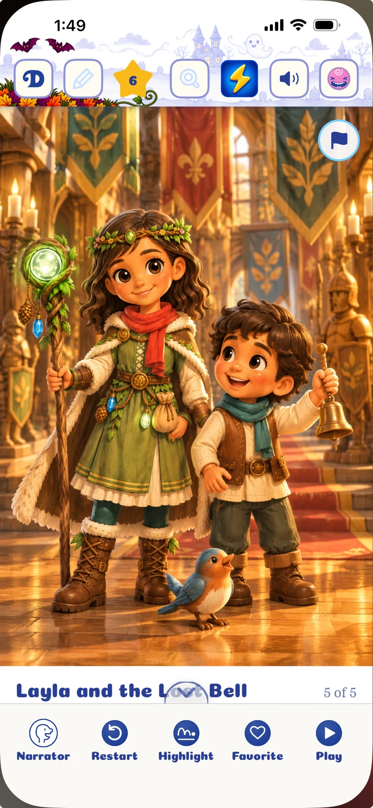 Read Layla and the Lost Bell in Dreambook’s iPhone layout.